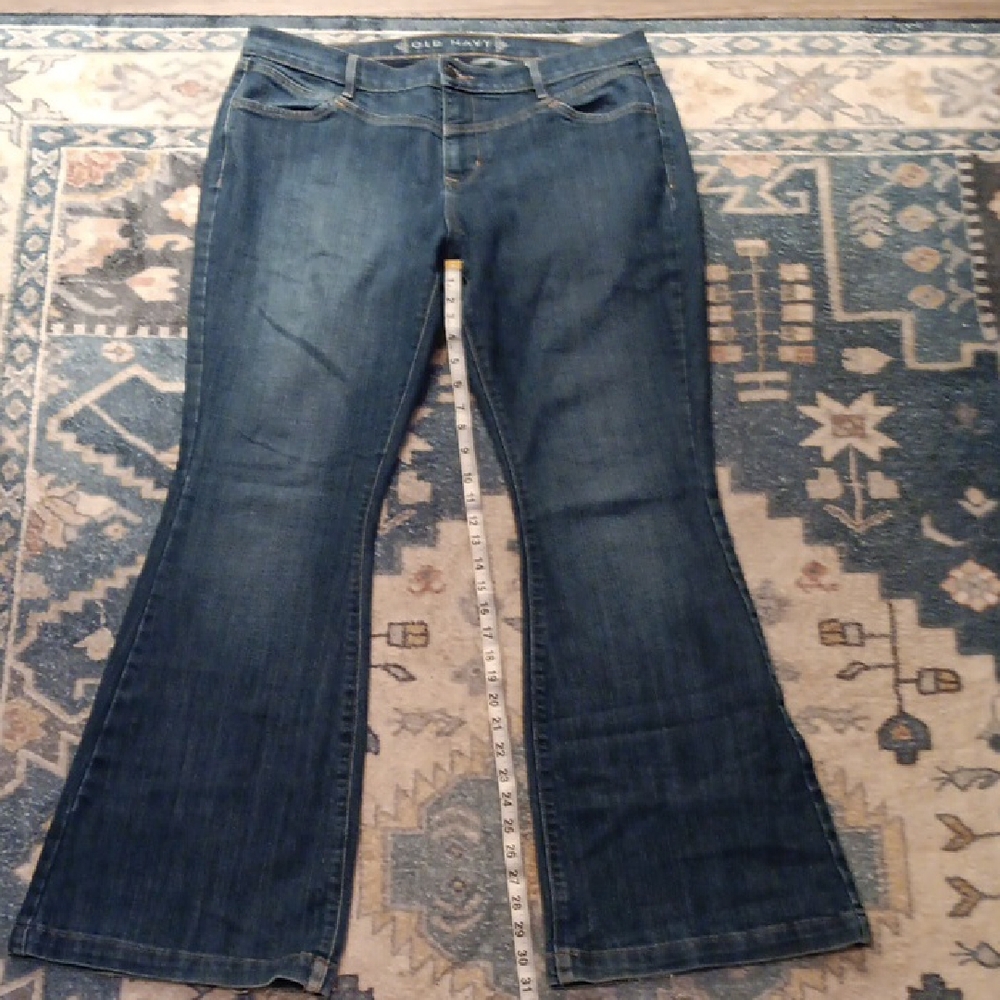 Old Navy Blue Flare Wide Leg Jeans